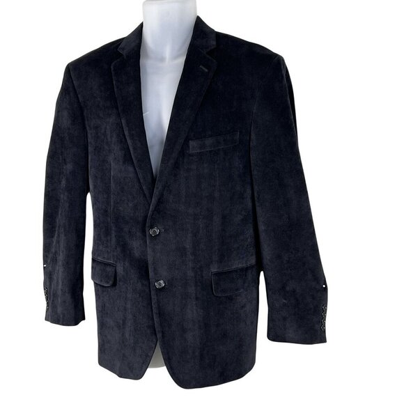 Calvin Klein Men 42R Black Corduroy Sport Coat Double Vented Timeless Minimalist - Picture 6 of 16
